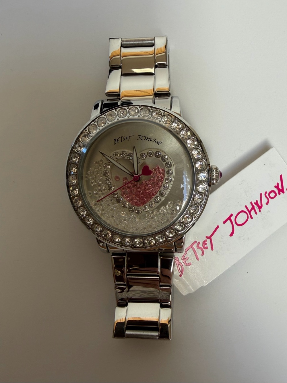 BETSEY Johnson Silver Watch NWT